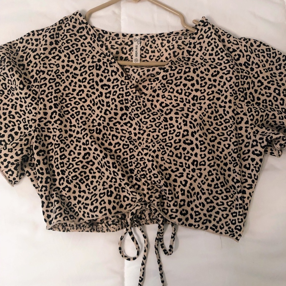 Drawstring Cropped Shirt